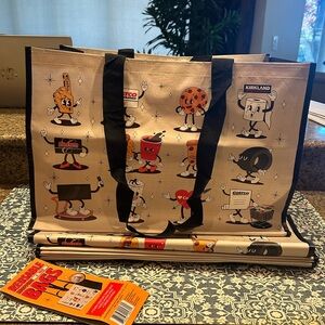 4 Pack Costco Reusable Shopping Bags Strong & Durable Brand New